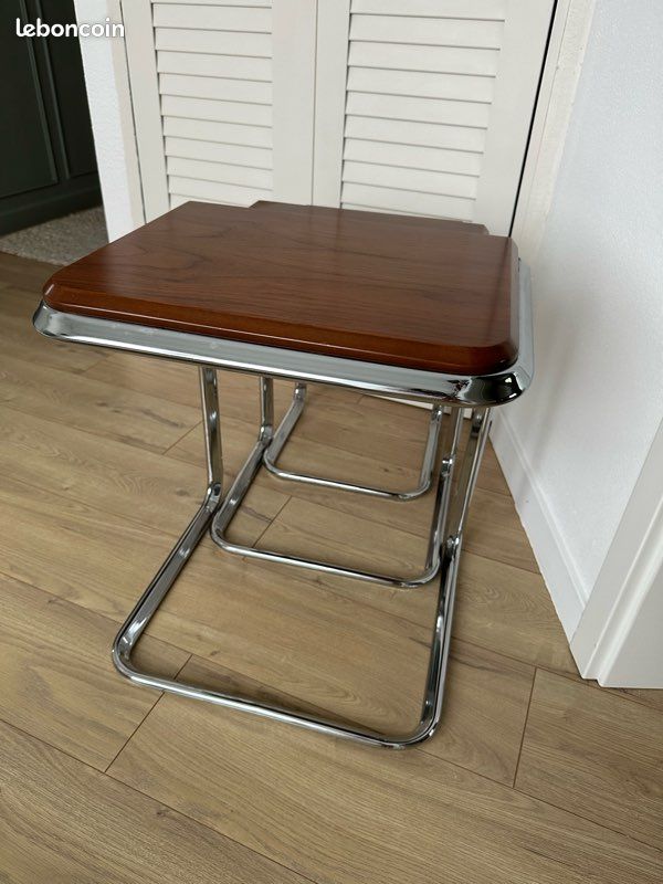 Lot de 3 Tables Gigognes Vintage – Style Bauhaus / Années 70 (image 14)