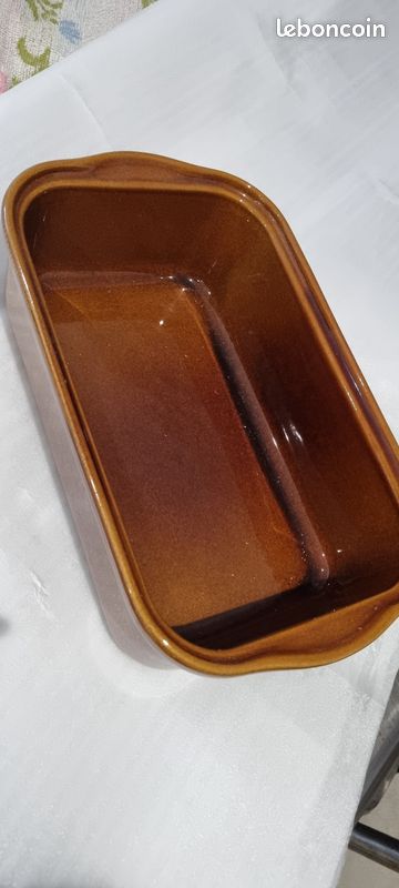 Grand Plat à Four Emile Henry Céramique Marron – 37 Cm, Très Bon état
