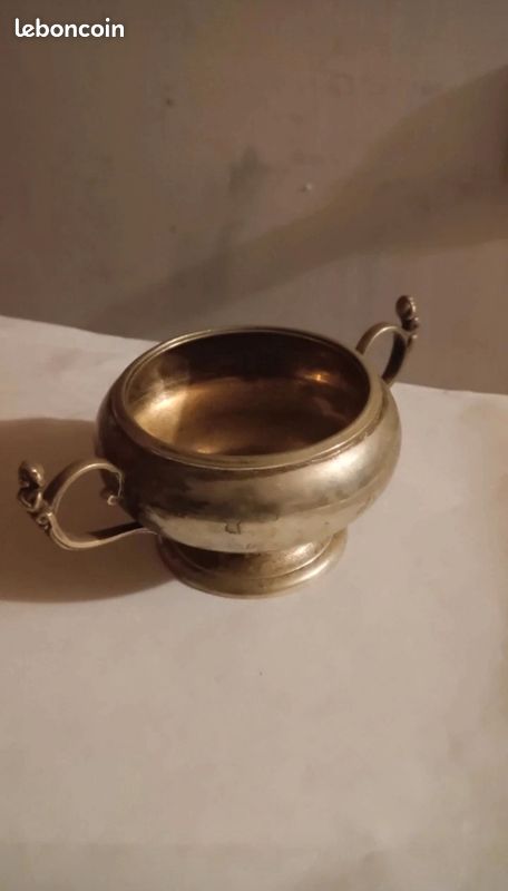 Sucrier métal argenté (image 1)