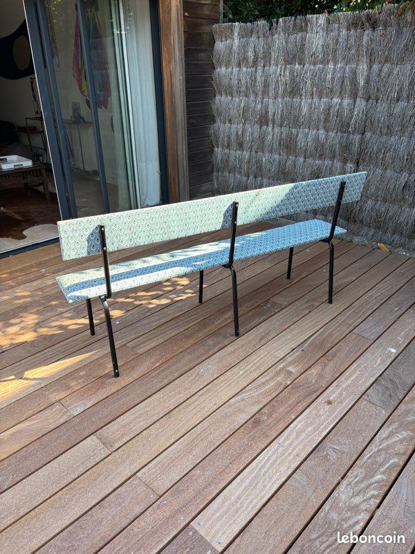 Banc tissu avec dossier 180 cm (image 2)