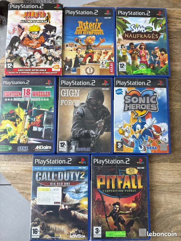 Lot de huit jeux ps2 (image 1)
