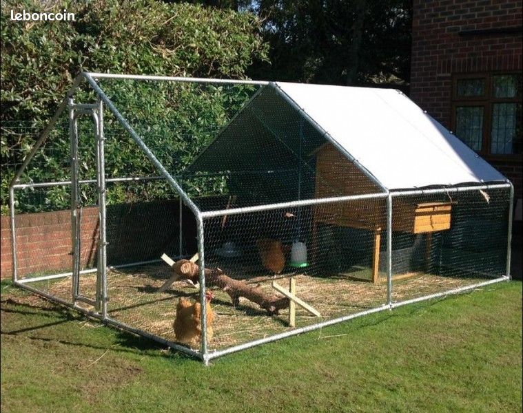 Poulailler jardin enclos parc 4x3x2m chatière grillagé volière jardin (image 1)