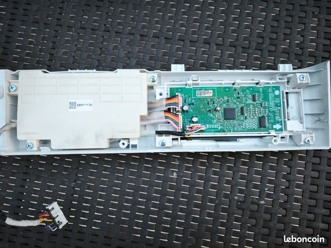 Façade carte électronique avec module d'affichage lave linge LG F84V34WH (image 3)