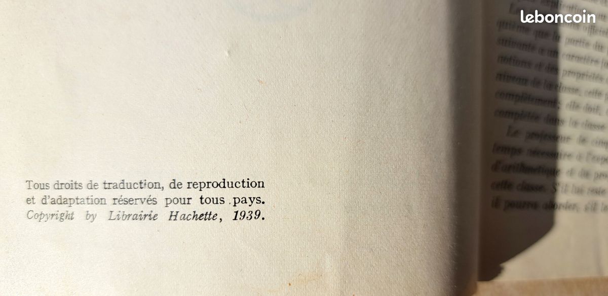 Ancien Livre scolaire Mathématiques, 4ème, édition 1939, Pierre Chenevier (image 6)