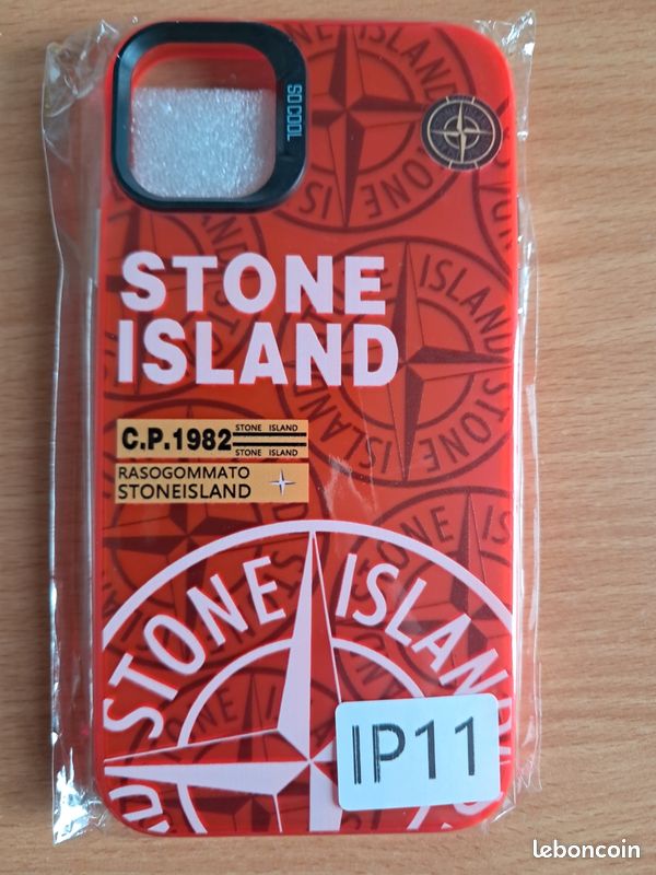 Stone Island coque iPhone 13 pro sylver Nouveau Modèle Cagoule bleu etui neuf