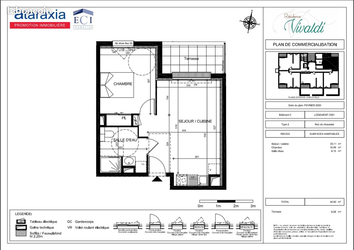 Appartement 2 pièces 41 m² · à Tours · 41 m² · 561 €/mois