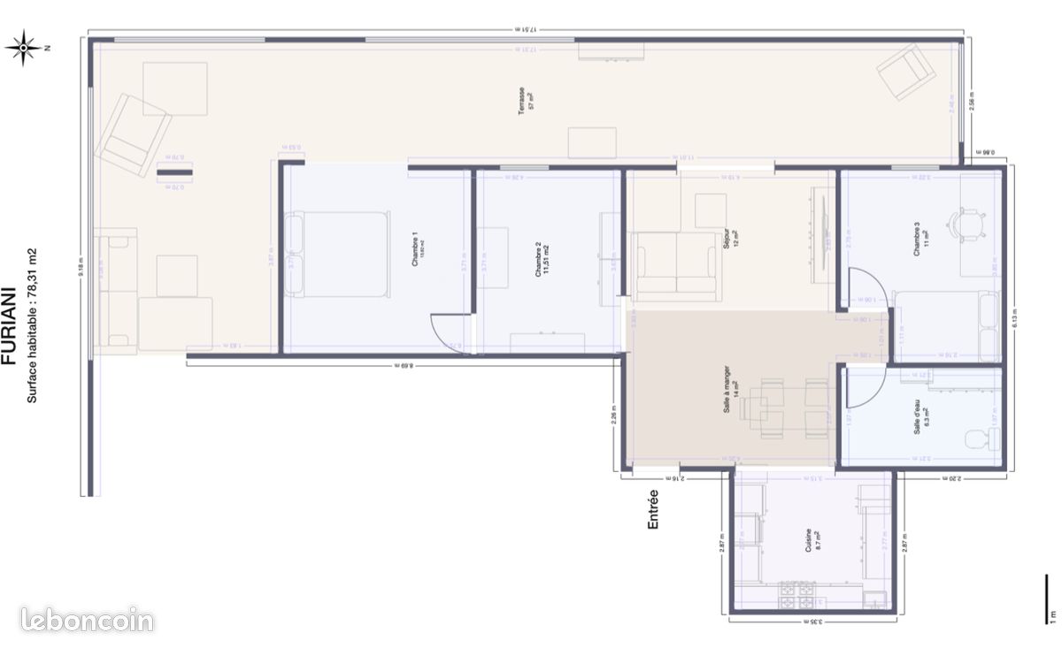 Appartement 4 pièces 79 m² · à Furiani · 79 m² · 315 000 €