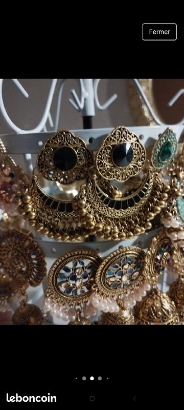 Boucles d'oreilles jhumka neuve (image 3)