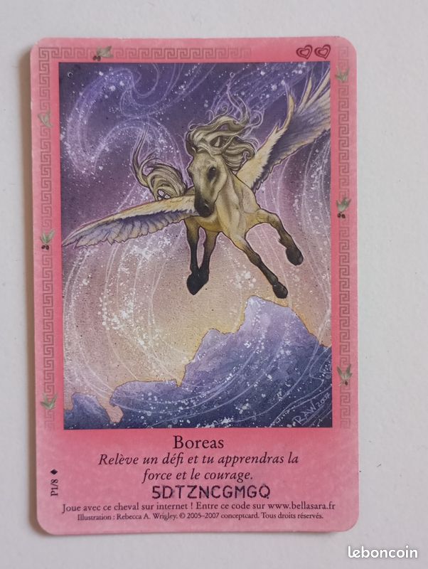 Srie complte 8 cartes rares Bella Sara collection Mythology (2007) -  Collection