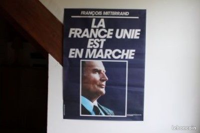 Affiche Mitterrand 1988 – La France Unie – Campagne Présidentielle – 60x80 Cm