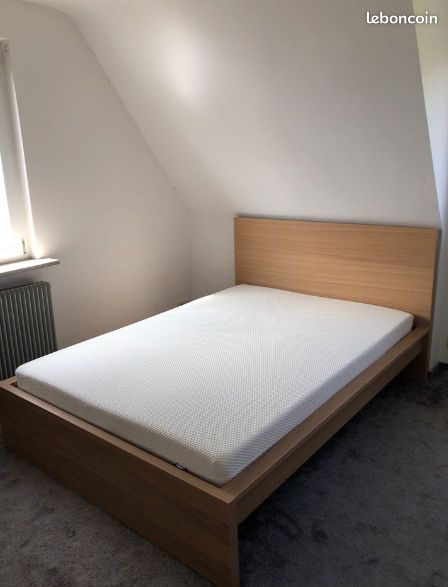 IKEA MALM lit 140x200 cm avec matelas (image 1)