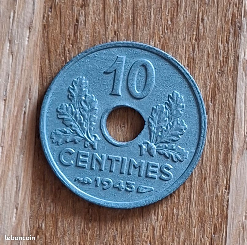 Lot 2 pièces de 10 centimes zinc (image 6)