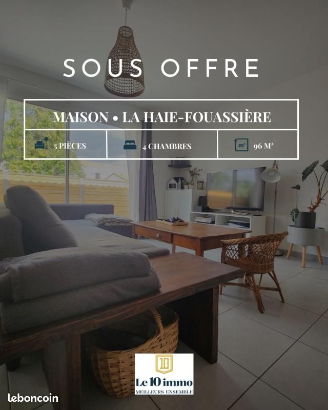 Maison 5 pièces 96 m² · à La Haie-Fouassière · 96 m² · 299 000 €