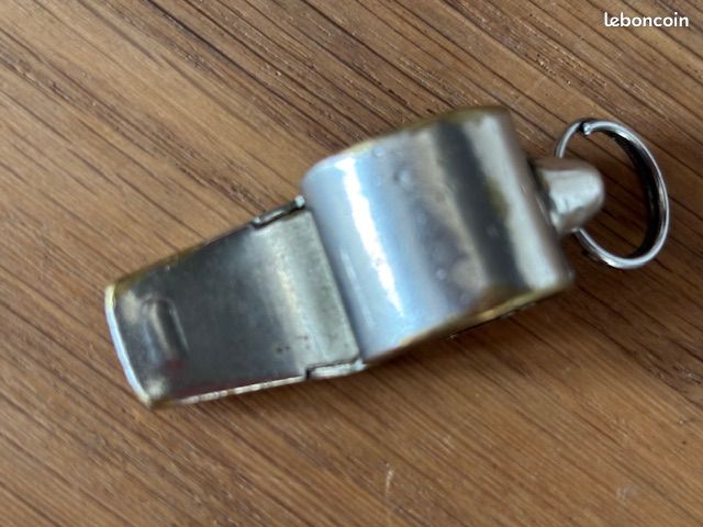 Sifflet Vintage Années 50 Sportcraft - Métal Laiton Nickelé - Japon - Balle Liège