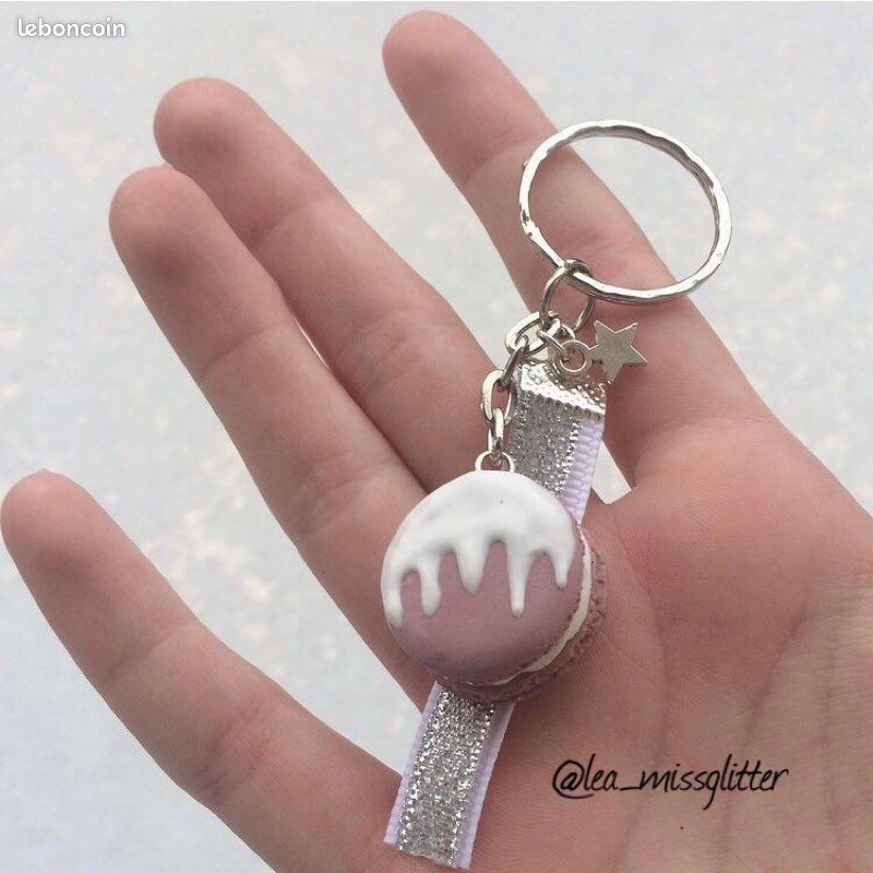 Porte-clés macaron hiver (image 1)