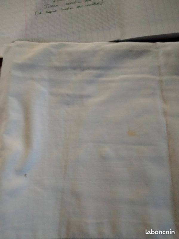 Paire De Taies D'oreiller Anciennes En Lin - Motif Couronne Ducale Vers 1930