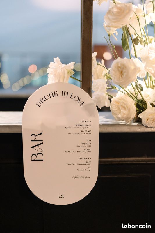 Panneau de bar en plexiglass givré blanc (image 1)