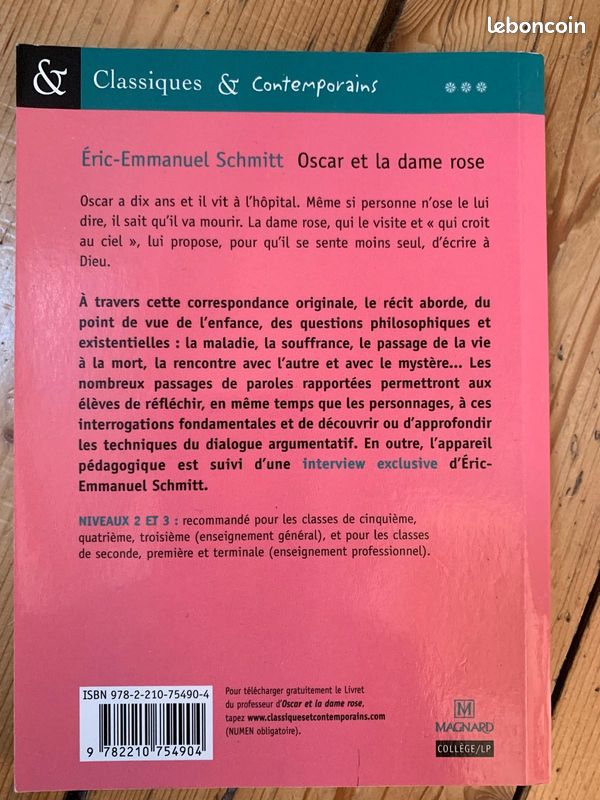 Livre « Oscar et la dame rose » d’Eric-Emmanuel Schmitt (image 2)