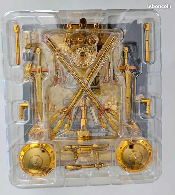 armes de la balance ex 24 carats no objet bandai et cape + visage dohko dragon