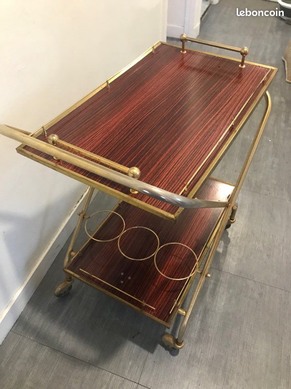Desserte vintage roulante , table apéro années 60 (image 4)