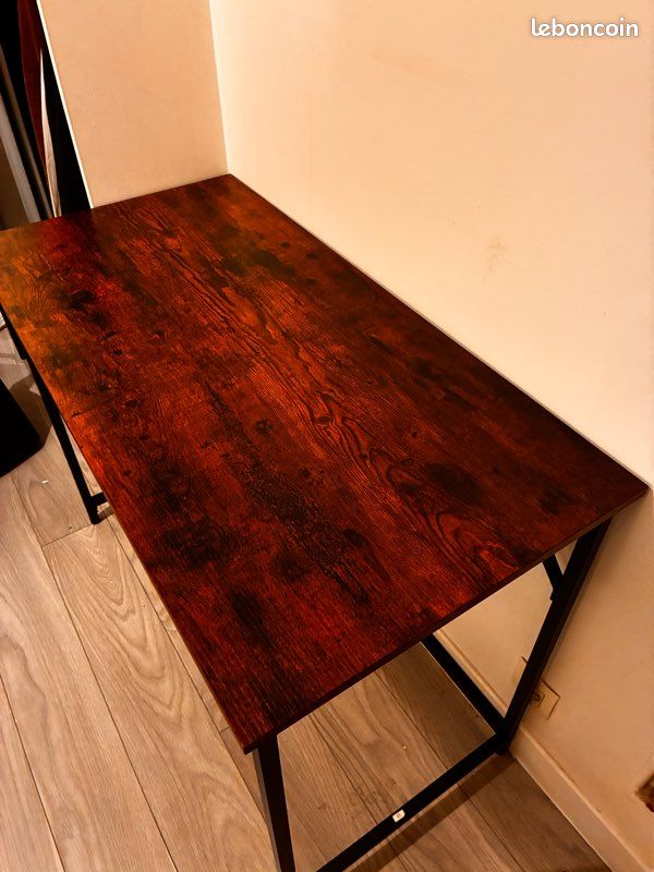 Petit bureau industriel bois & métal – 1m x 50cm x 75cm (image 2)