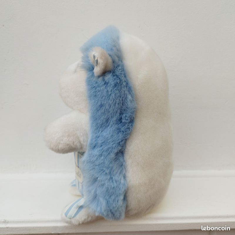 Peluche Tartine Et Chocolat - Hérisson Bleu Rayé Blanc