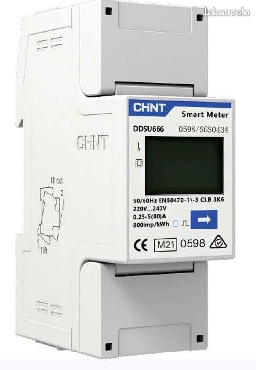 LAN 3 Phases 5 80A électrique, DTM024 Compteur d'énergie à affichage à