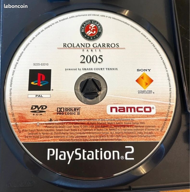 Jeu PS2 Roland Garros Paris 2005 - Version PAL - État Correct - Pour PlayStation 2