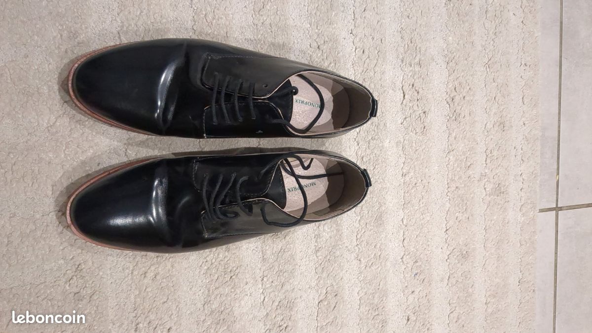 Derbies vernis noirs Monoprix 38 (image 1)