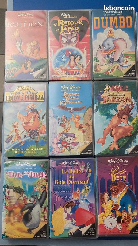 Cassettes VHS Walt Disney et autres dessins animés (image 2)