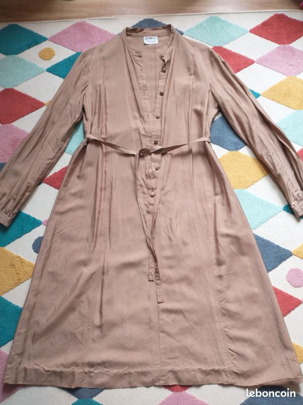 Robe vintage en soie, taille 36-38 (image 1)