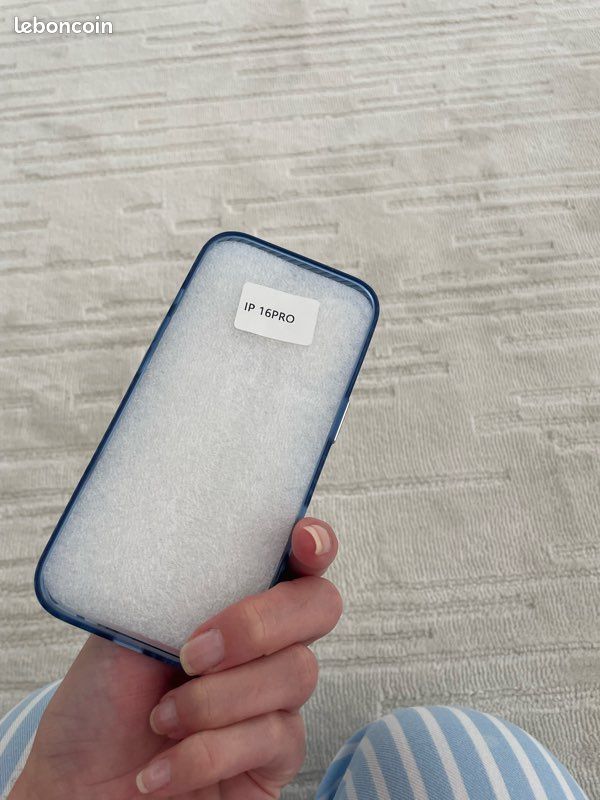 Coque IPhone Stone Island Style Bleu/noir - Compatible Modèles 13 à 16 Pro, Anti-choc Magsafe