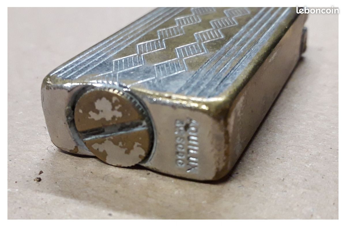 Briquet Ancien Sofalux Aluminium Doré – Vintage 1940, France, à Essence