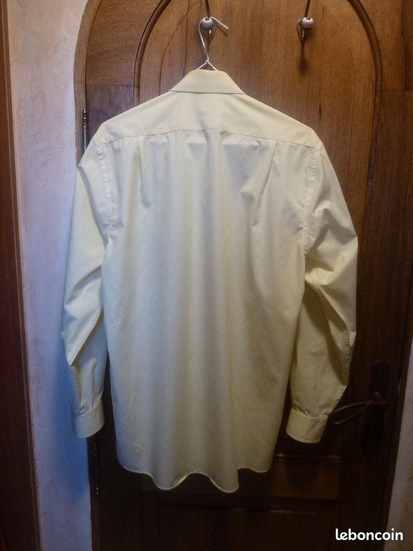Chemise manches longues en coton jaune "Old River" T S/M (image 2)