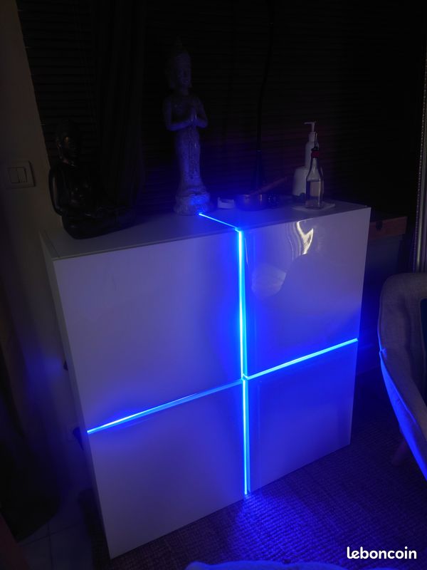 Meuble LED laqué blanc (image 13)