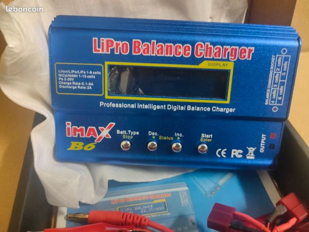 Chargeur IMAX B6 80W – Balanceur Pour Batteries LiPo/Li-ion/Life/NiMH/NiCd – Avec écran LCD (sans Prise EU)