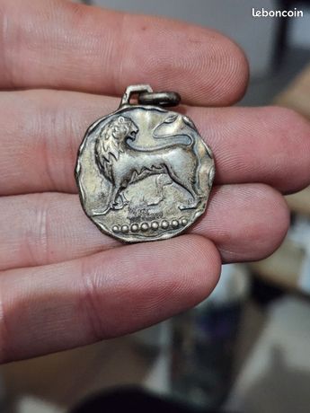 Pendentif Médaille Signe Du Zodiaque LION En Argent Massif 925/1000 - Bijoux Neuf Avec étiquettes - Marque Bijouxia