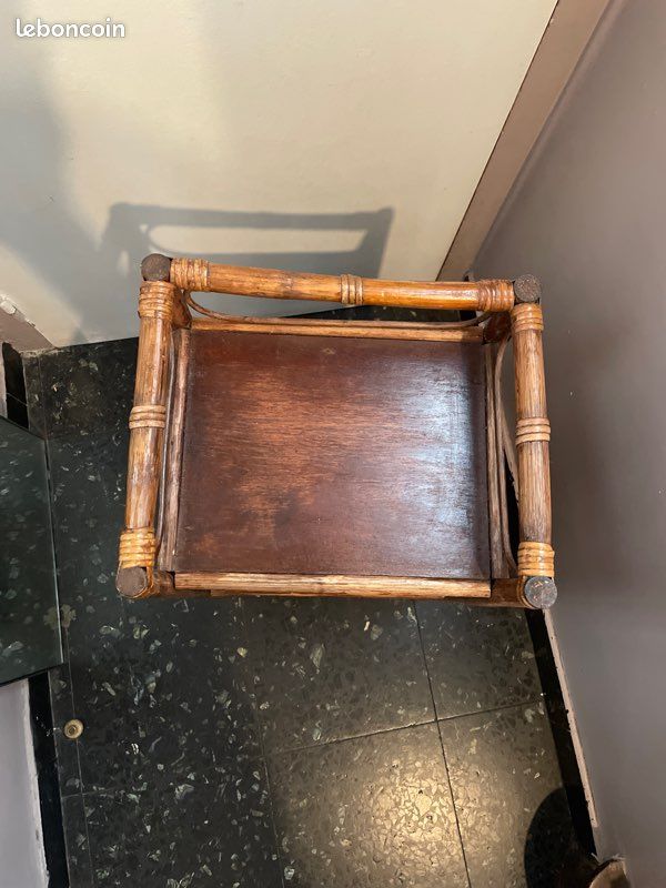 Petite console d’appoint bambou rotin (image 5)
