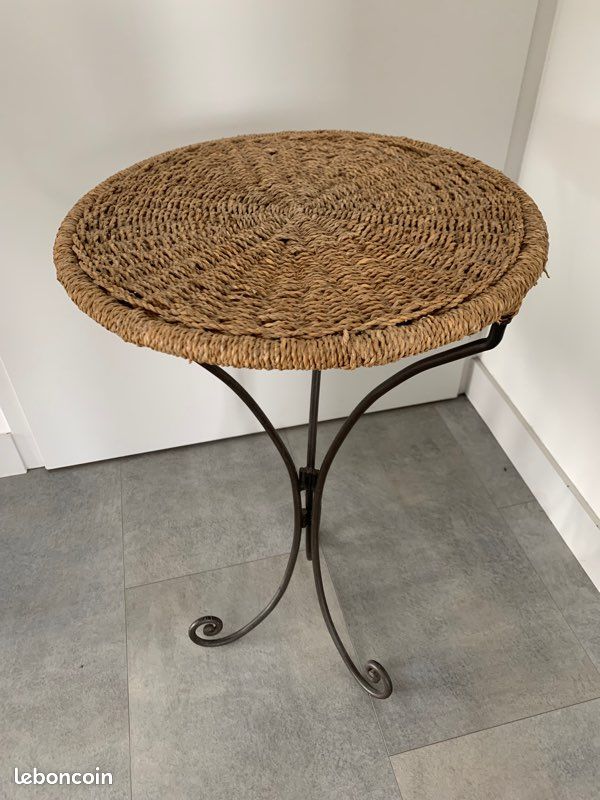Meuble tablette osier (image 2)