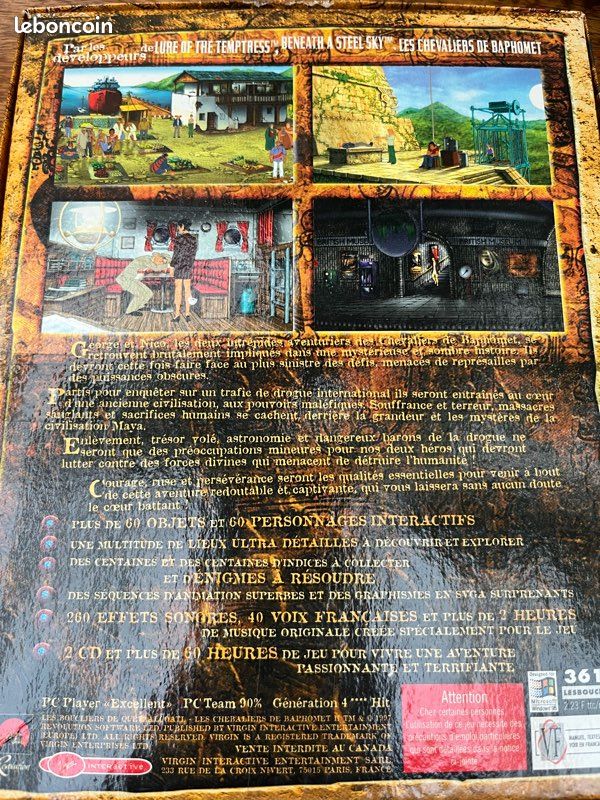 Les Chevaliers De Baphomet : The Director's Cut - Jeu Wii PAL FR - Version Comme Neuf - Ubisoft 2009