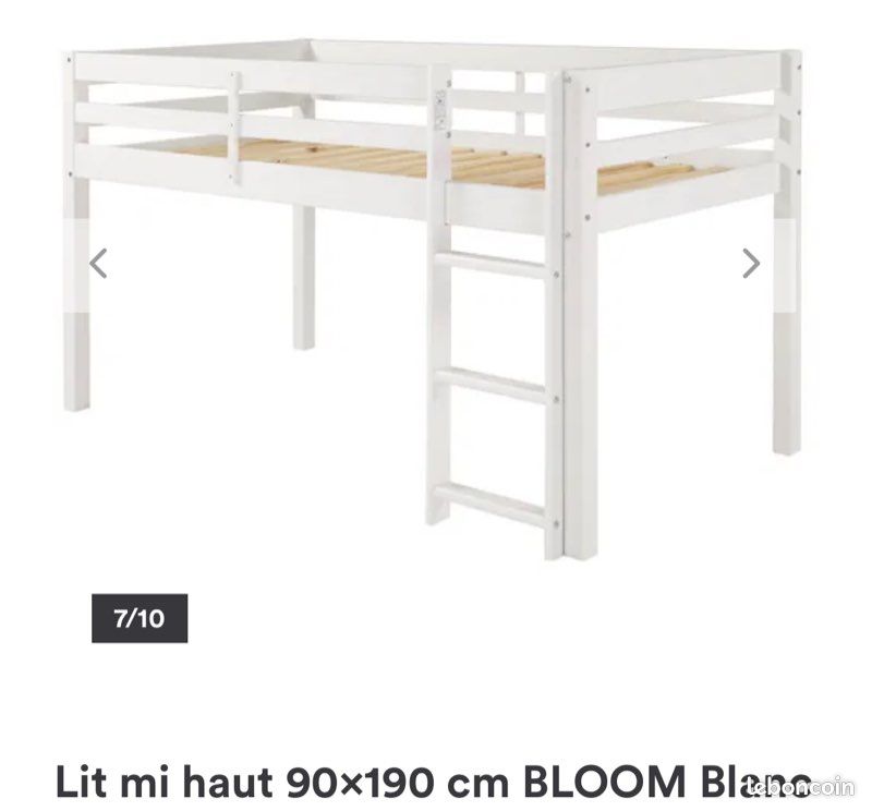 Lit mi haut 1 personne (image 1)