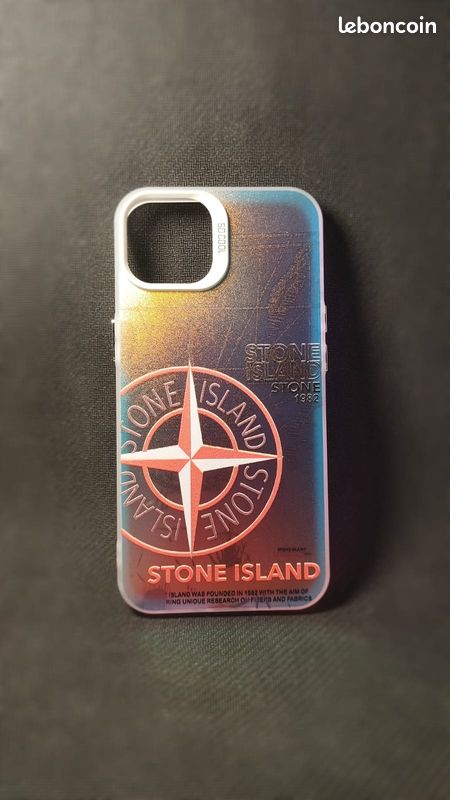 Stone Island CACOE - Magnétique Transparente Mate Coque IPhone 13 Pro