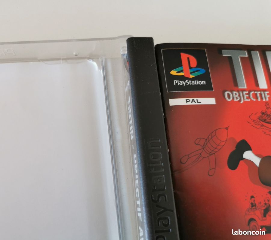 Jeu Tintin Objectif Aventure PlayStation PS1 - Version Française Complète - Boîtier Cassé