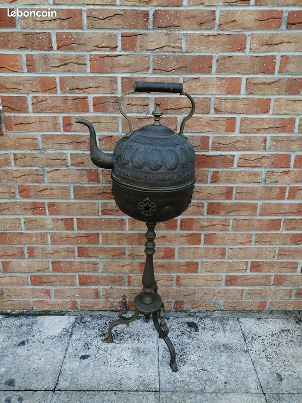 Ancienne Bouilloire Aluminium Pour Camping Ou Poêle – Vintage Léger