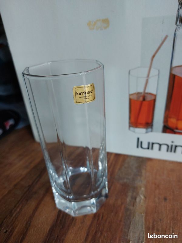 Jolie grande Carafe 2 litres et 6 verres assortis (image 3)