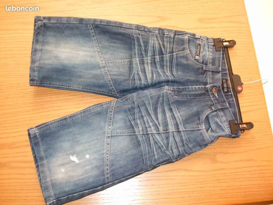 Bermuda jeans bleu enfant 10 ans (image 1)
