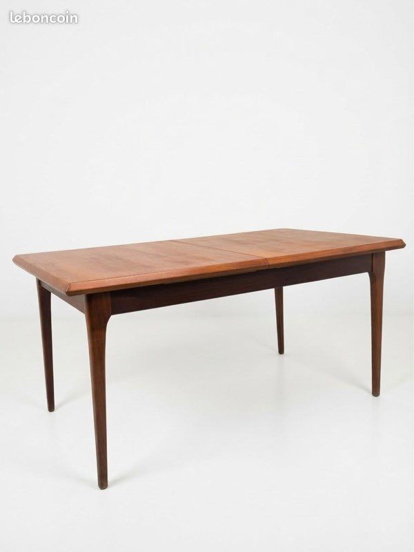 Table à manger danoise vintage en teck extensible 6/10 places⁠ (image 2)