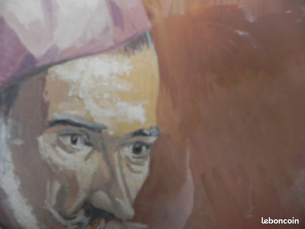 Ancien tableau portrait d un militaire de la guerre 14-18 signé (image 16)