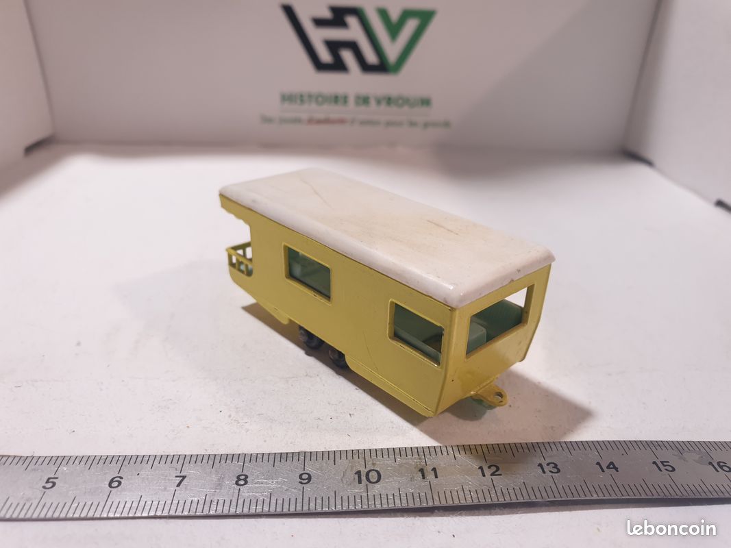 Matchbox Lesney 23 – Trailer Caravan – Caravane Jaune – Boîte D'origine