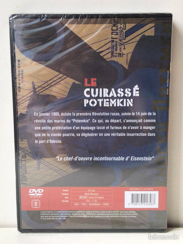 Neuf dvd le cuirassé potemkin (image 2)